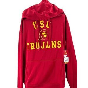 NEW  Y2K Team Nike Center Swoosh USC Trojans Hoodie‎ Red Men's Size Medium